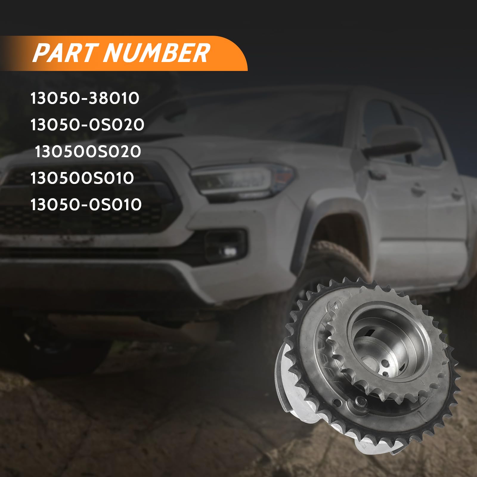 cycwer Engine Camshaft Timing Gear 13050-38010 for Land Cruiser